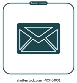 Envelope Mail icon, vector illustration. Flat design style