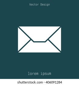 Envelope Mail icon, vector illustration. Flat design style