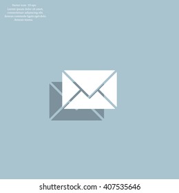 Envelope Mail icon, vector illustration. Flat design style