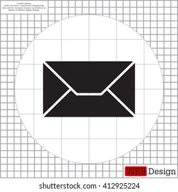 Envelope Mail icon, vector illustration. Flat design style