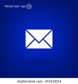 Envelope Mail icon, vector illustration. Flat design style