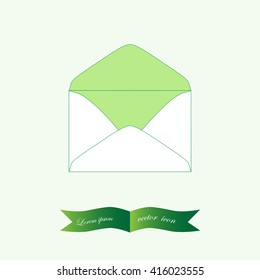 Envelope Mail icon, vector illustration. Flat design style