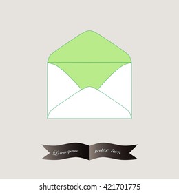 Envelope Mail icon, vector illustration. Flat design style