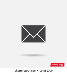 Envelope Mail icon, vector illustration. Flat design style