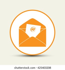 Envelope Mail icon, vector illustration. Flat design style