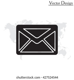 Envelope Mail icon, vector illustration. Flat design style