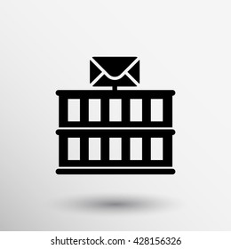 Envelope Mail icon vector illustration building symbol.