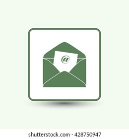 Envelope Mail icon, vector illustration. Flat design style