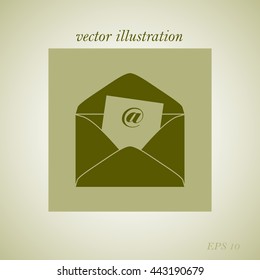 Envelope Mail icon, vector illustration. Flat design style