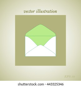 Envelope Mail icon, vector illustration. Flat design style