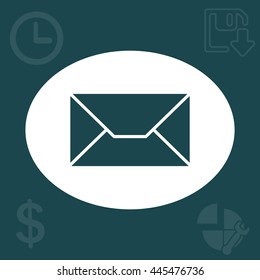 Envelope Mail icon, vector illustration. Flat design style