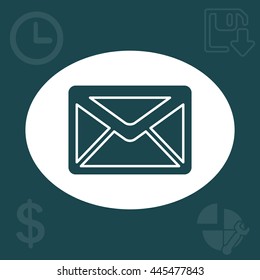Envelope Mail icon, vector illustration. Flat design style