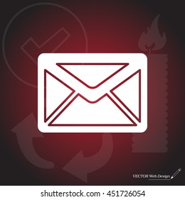 Envelope Mail icon, vector illustration. 