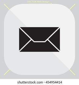 Envelope Mail icon, vector illustration. 