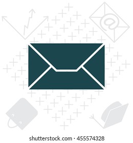 Envelope Mail icon, vector illustration. 