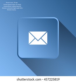 Envelope Mail icon, vector illustration. Flat design style