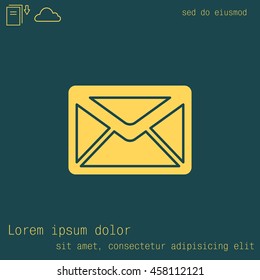 Envelope Mail icon, vector illustration. 