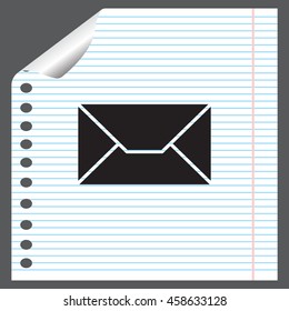 Envelope Mail icon, vector illustration. 