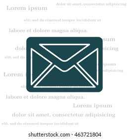 Envelope Mail icon, vector illustration. 