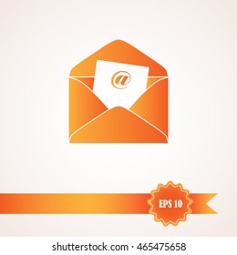 Envelope Mail icon, vector illustration. Flat design style