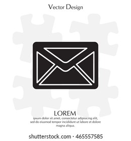 Envelope Mail icon, vector illustration. 