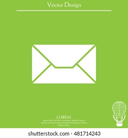 Envelope Mail icon, vector illustration. 