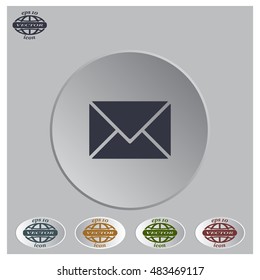 Envelope Mail icon, vector illustration. Flat design style