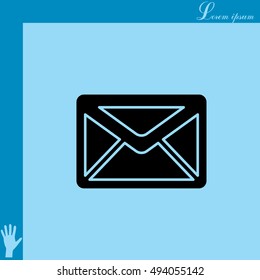 Envelope Mail icon, vector illustration. 