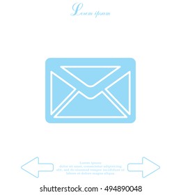 Envelope Mail icon, vector illustration. 