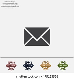Envelope Mail icon, vector illustration. Flat design style