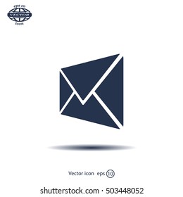 Envelope Mail icon, vector illustration. Flat design style