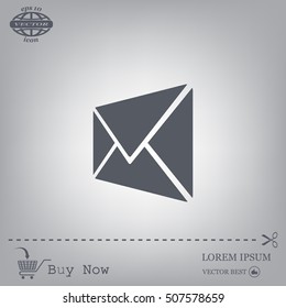 Envelope Mail icon, vector illustration. Flat design style
