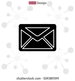 Envelope Mail icon, vector illustration. 