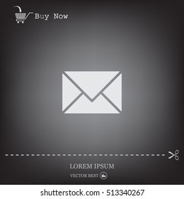 Envelope Mail icon, vector illustration. Flat design style
