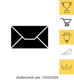 Envelope Mail icon, vector illustration. 