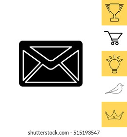 Envelope Mail icon, vector illustration. 