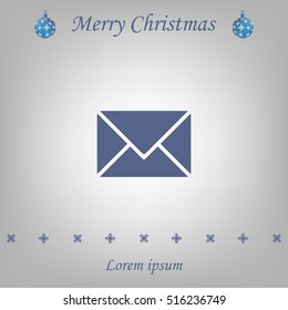 Envelope Mail icon, vector illustration. Flat design style