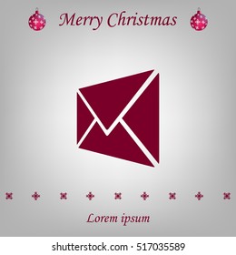 Envelope Mail icon, vector illustration. Flat design style