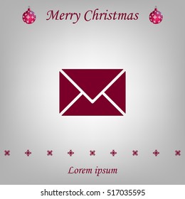 Envelope Mail icon, vector illustration. Flat design style