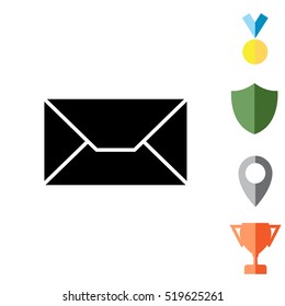 Envelope Mail icon, vector illustration. 