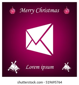 Envelope Mail icon, vector illustration. Flat design style