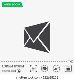 Envelope Mail icon, vector illustration. Flat design style
