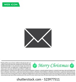 Envelope Mail icon, vector illustration. Flat design style