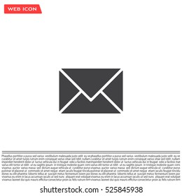 Envelope Mail icon, vector illustration. Flat design style
