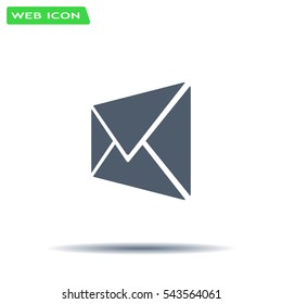 Envelope Mail icon, vector illustration. Flat design style