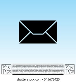 Envelope Mail icon, vector illustration. 
