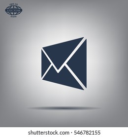 Envelope Mail icon, vector illustration. Flat design style