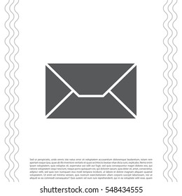 Envelope Mail icon, vector illustration. 