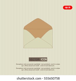 Envelope Mail icon, vector illustration. Flat design style