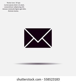 Envelope Mail icon, vector illustration. Flat design style